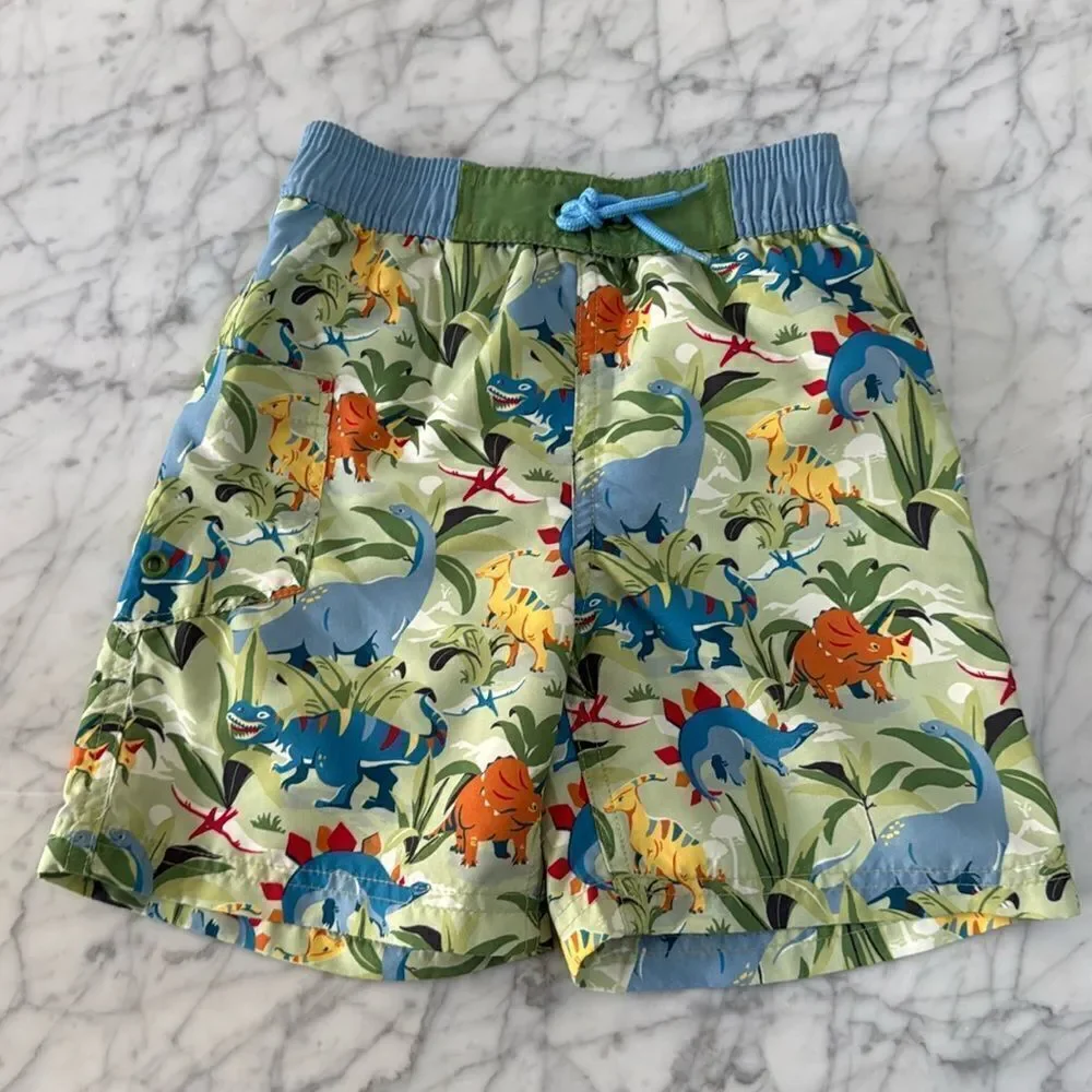 Cath Kids Dino Swim Trunks Lined Sz 3/4T